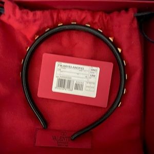 Black Valentino Rockstud headband